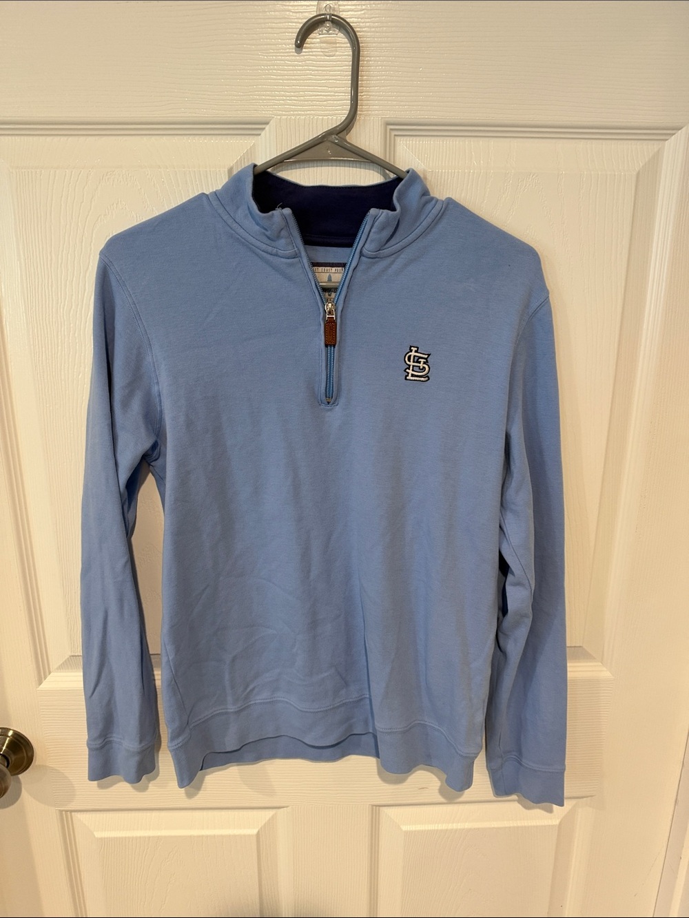 johnnie-O Sky Blue Quarter-Zip Pullover